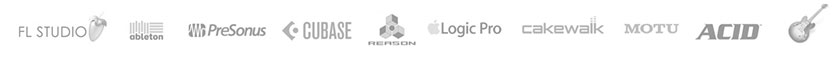 Works with FL Studio, Ableton, Cubase, Garageband, Logic, Reason and many more DAW